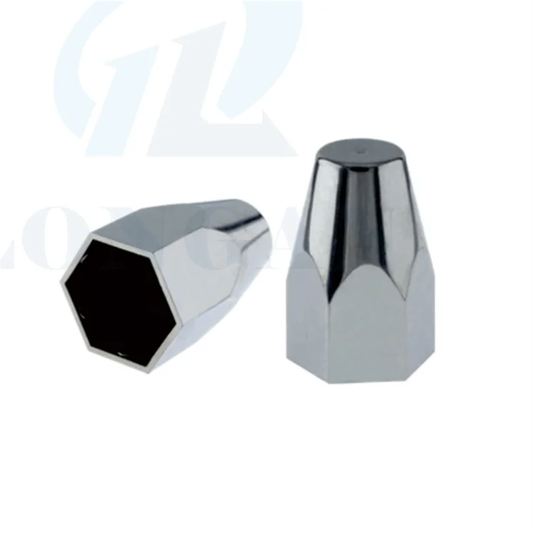 33mm Truck ABS Thread on Nut Cover ABS Chrome Cap Wheel Lug Nut Cover