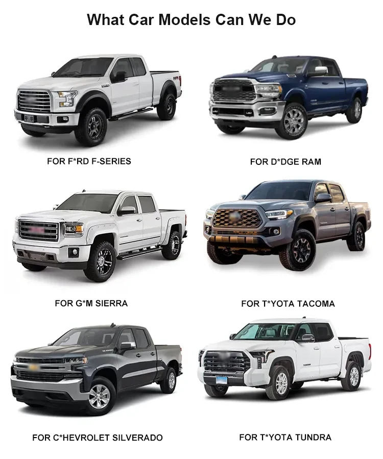 Pickup Universal Rear Truck Rack Roll Bar With LED Light For F150