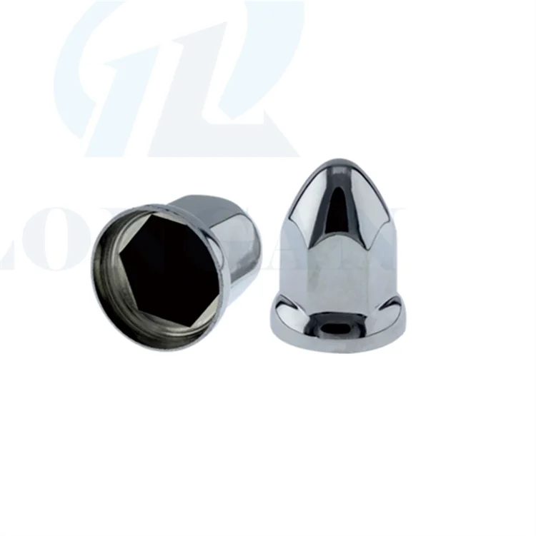 33mm Truck ABS Thread on Nut Cover ABS Chrome Cap Wheel Lug Nut Cover
